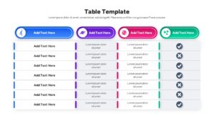 comparison and pricing table