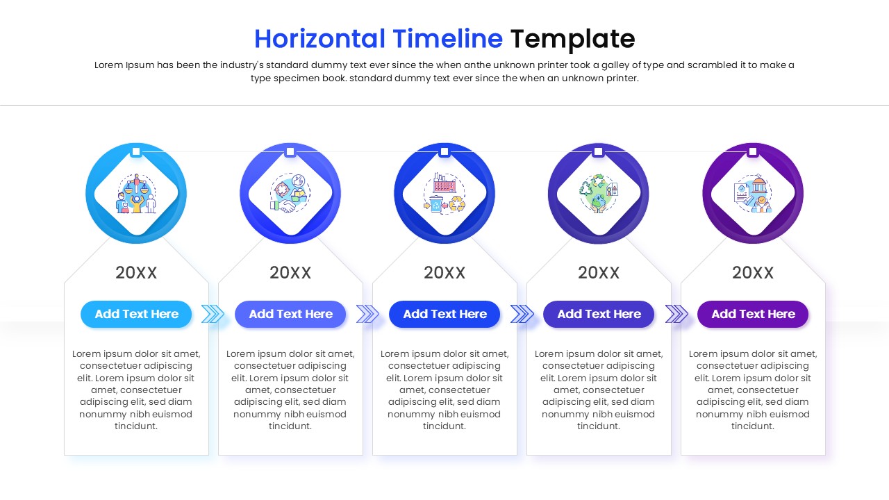 Project schedule visualization slide highlighting key events and deliverables in a chronological sequence.