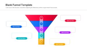 Process funnel diagram showing five distinct stages with icons