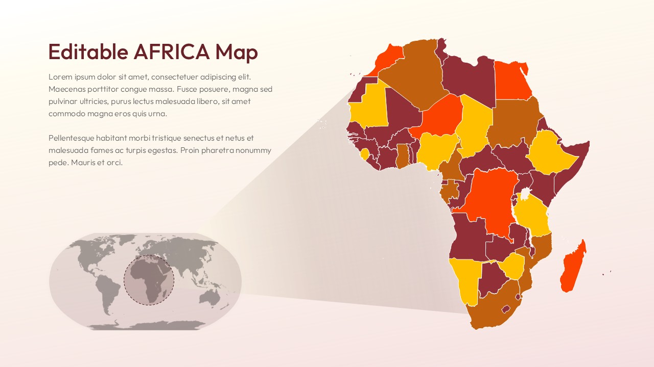 A detailed political map of Africa with individual countries outlined in grey and labeled with clear, professional typography.