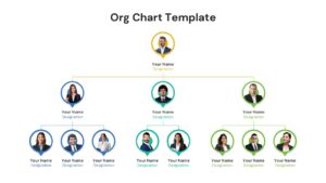 Management team profile slide with editable name and designation fields