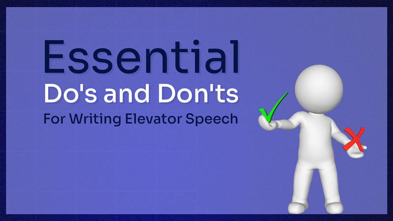 effective elevator pitch do's and dont's 