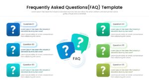 Grid style FAQ presentation slide for corporate overviews