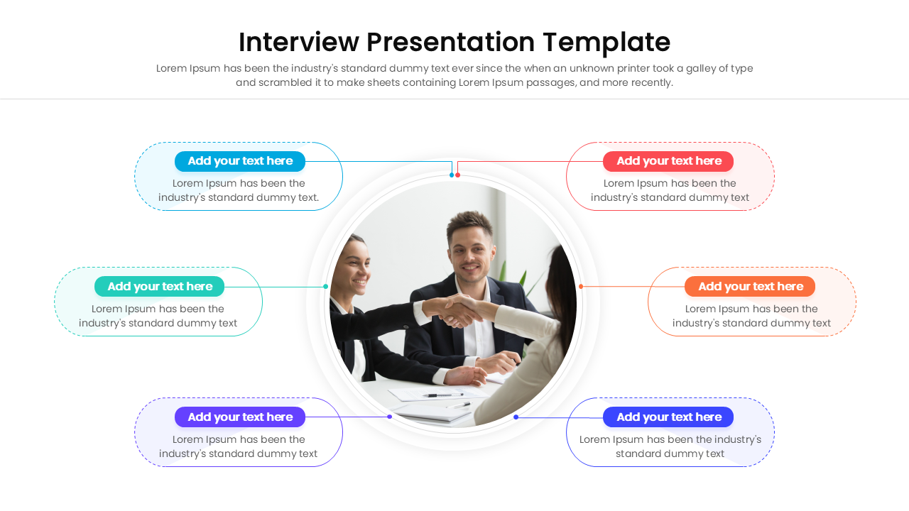 Job interview resume presentation slide displaying education and contact details