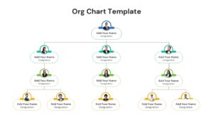 Multi-level employee structure diagram for business presentations