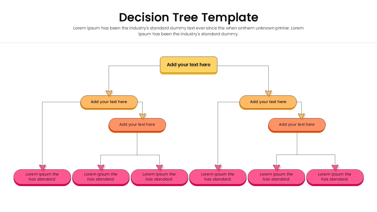 Logic flow diagram illustrating cause and effect relationships with text placeholders