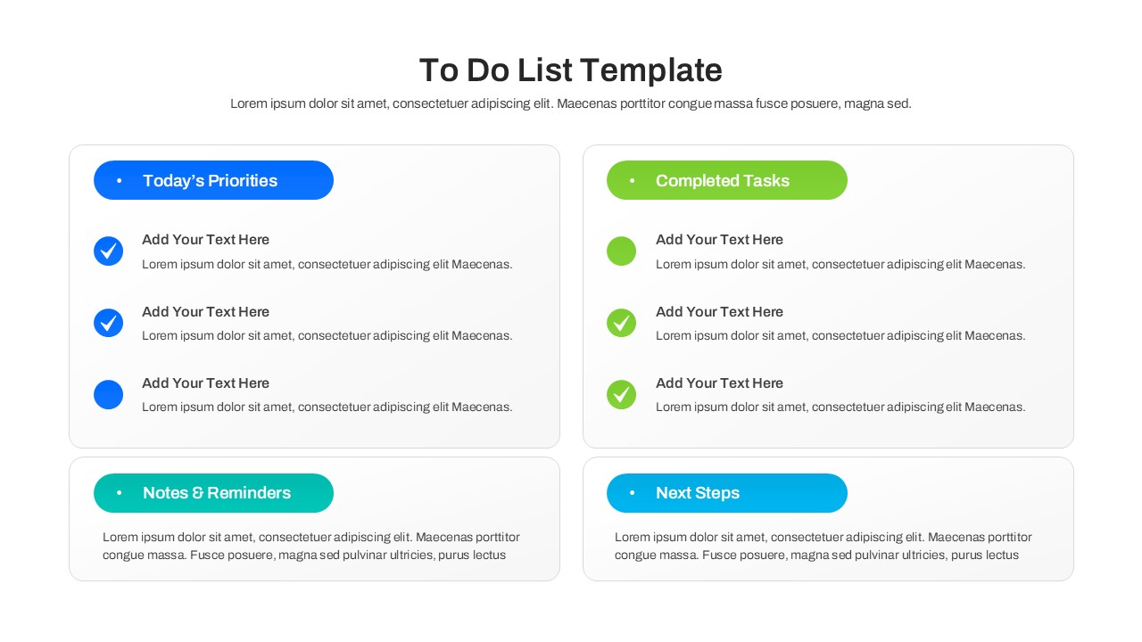 Numbered list layout with side-by-side text and checkmark icons for tracking progress