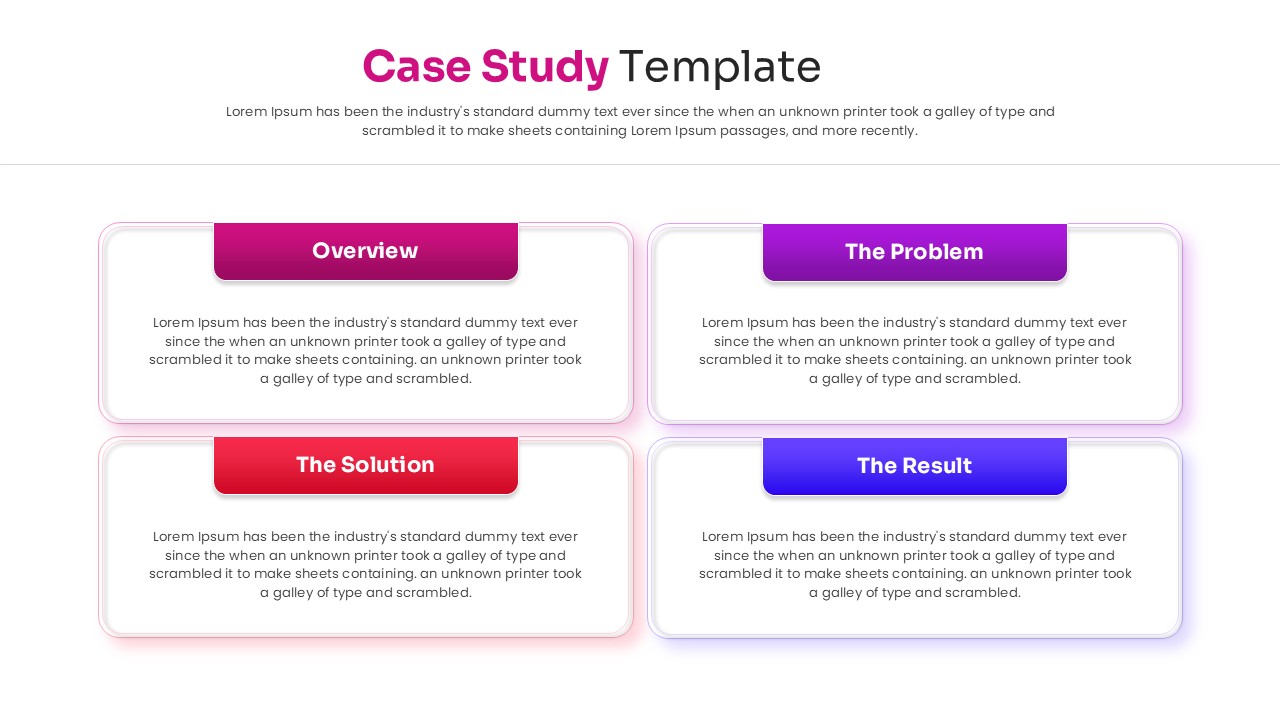 Project overview slide with challenges and scope details
