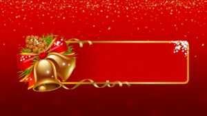 Festive red and gold layout with candy canes and sparkles.