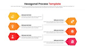 Creative geometric presentation layout with editable text holders