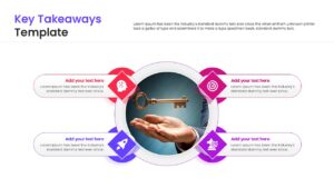 Business recap slide template for highlighting key insights and action items