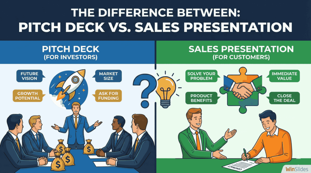 Sales Presentation Vs Pitch Deck