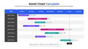 Simple timeline chart slide for visualizing project milestones and duration