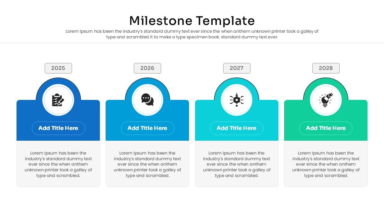 4 Step Milestone Template
