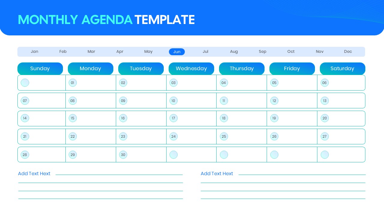 Corporate Schedule Slide