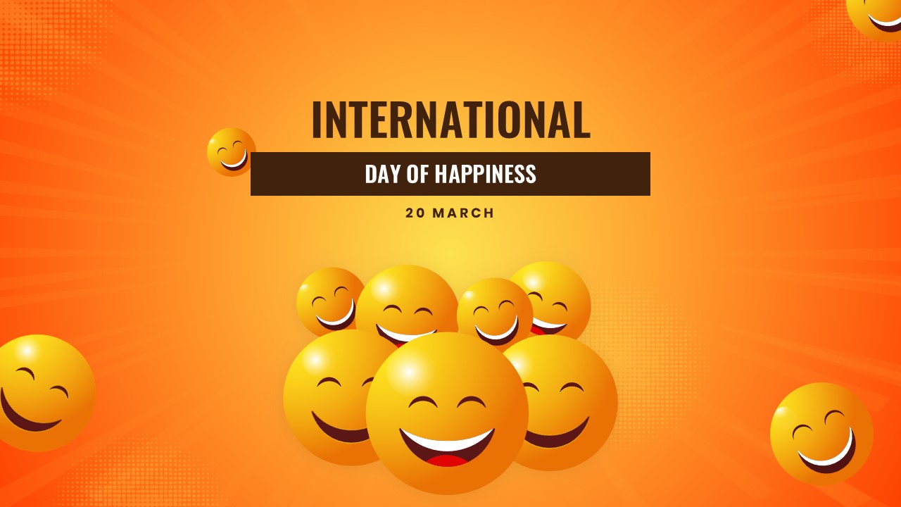 Close up of 3D yellow emojis grouped together on a radiant orange background for wellness workshops