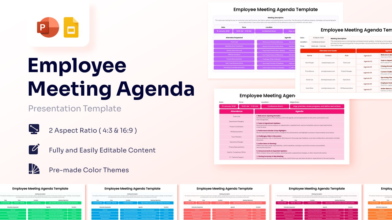 Employee Meeting Agenda Template