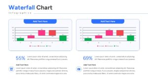 Modern column chart slide designed for displaying cumulative financial growth and resource allocation