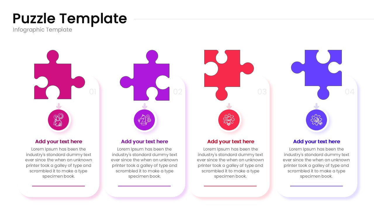 A 4-piece square puzzle diagram with numbered sections and detailed text descriptions on the left