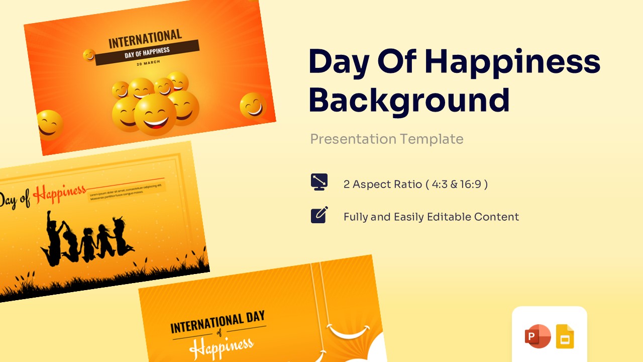 International Day Of Happiness Background Slide