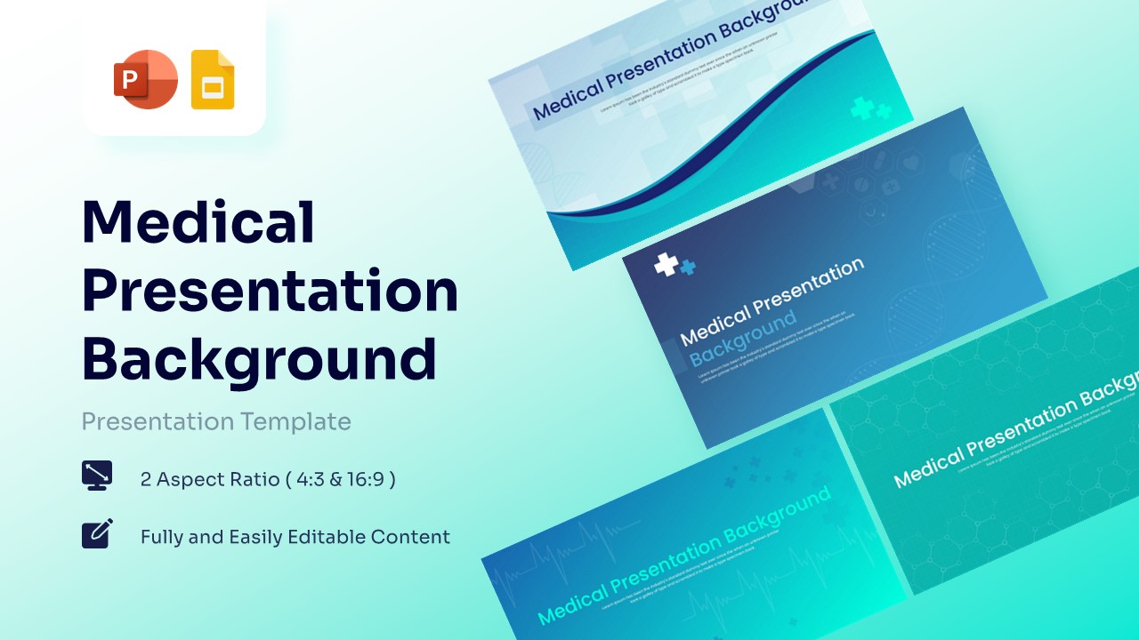 Featured image showing a professional medical background with blue tones and a stethoscope icon for healthcare presentations