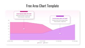 Modern area chart layout with 100% vector graphics and clean professional typography