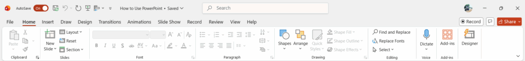 PowerPoint Tabs