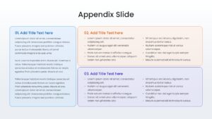 Minimalist white slide with four highlighted text boxes for simple list infographics and key takeaway points