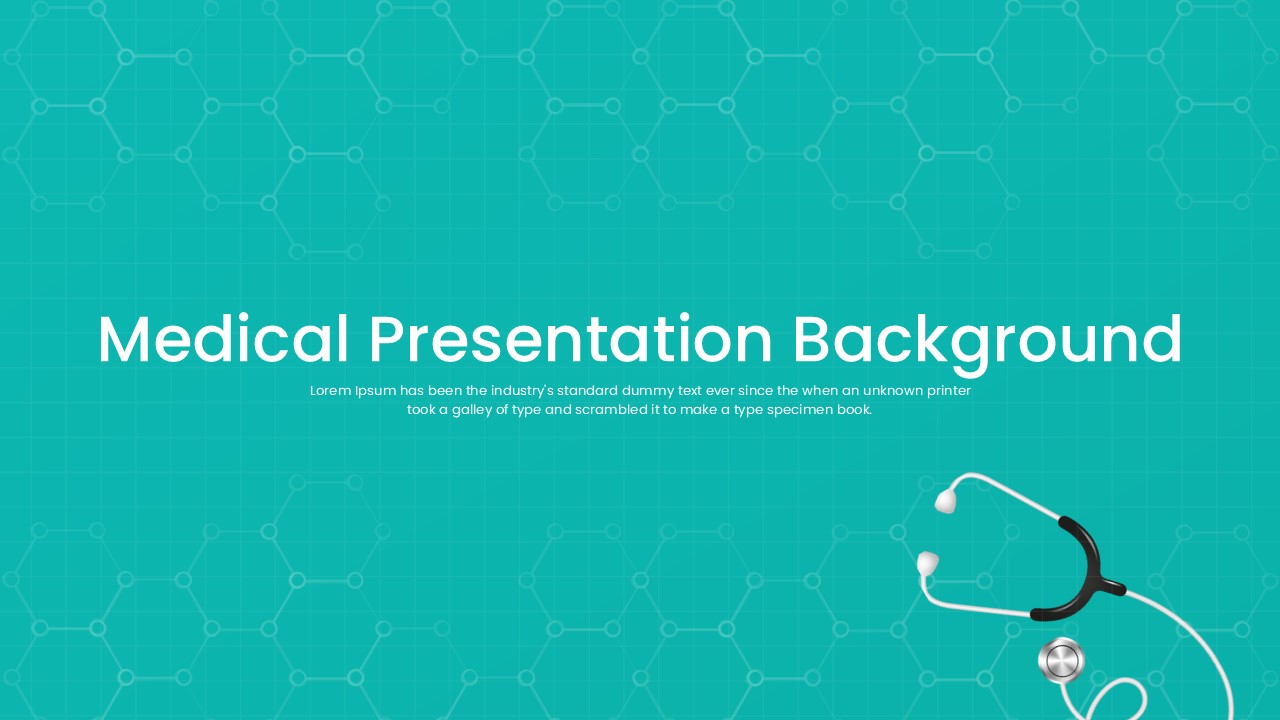 Minimalist clinical background slide with subtle geometric shapes and stethoscope