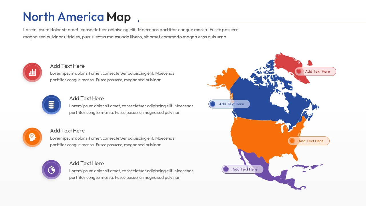 muti color regional data map template