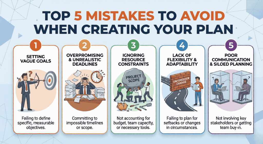 Mistake to avoid when creating 30 60 90 plan