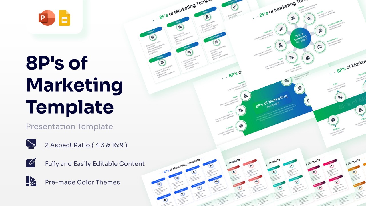 8 Ps of Marketing PowerPoint Template & Google Slides - Winslides