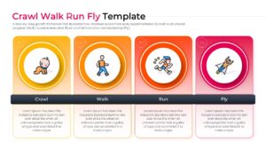 Multi-color grid layout featuring four distinct stages of a process flow with modern flat design icons.