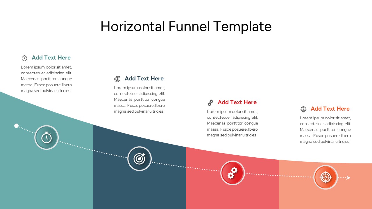 4 Step Funnel Diagram Template