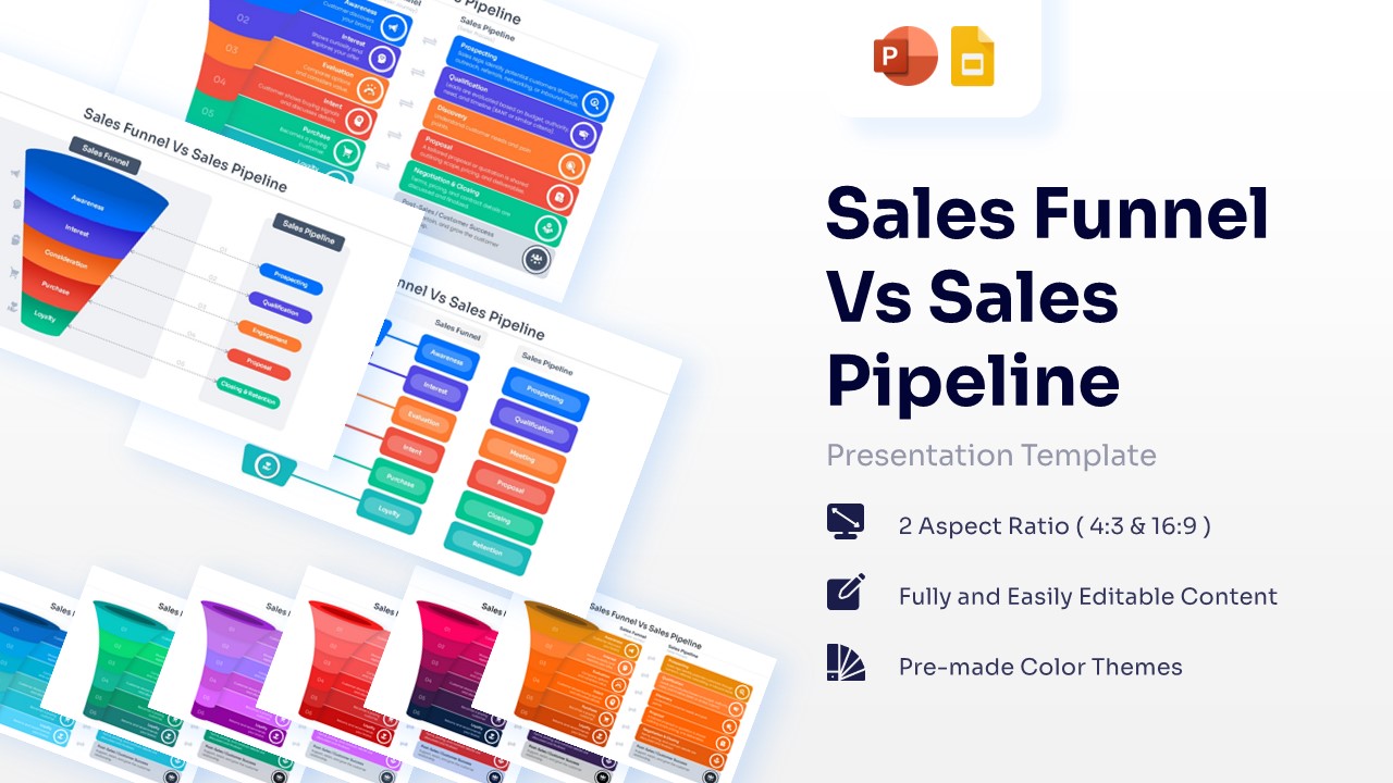 Featured image showing a Sales Funnel vs Sales Pipeline comparison with a blue 3D funnel and a linear step-by-step process