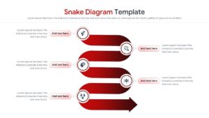 A vertical winding arrow diagram with four steps and a final endpoint arrow.